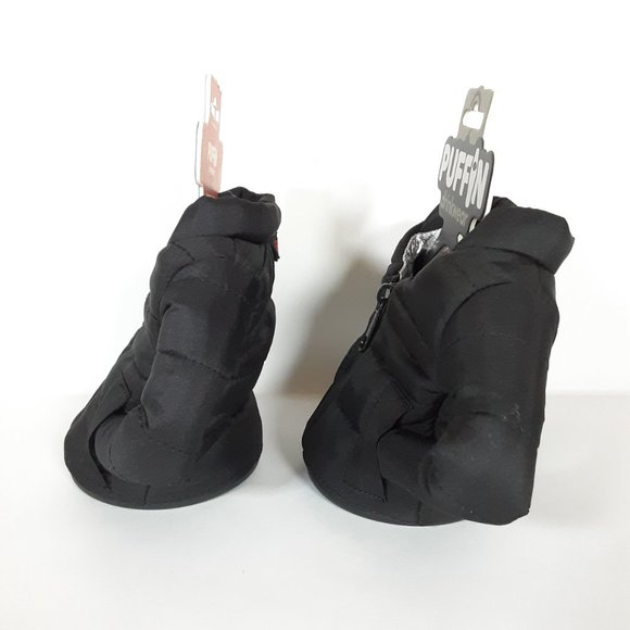 PUFFIN DRINKWEAR THE PUFFY SET OF 2 BLACK CAN KOOZIES 12 OZ BRAND NEW - Picture 2 of 6